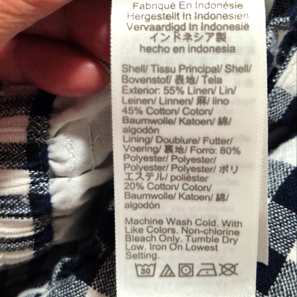 J. Crew Navy Blue and White Mini Lenght A-Line Skirt..SIZE:XXS - Picture 9 of 9